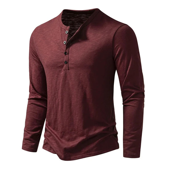 Chemise Henley classique à manches longues Dixon pour homme