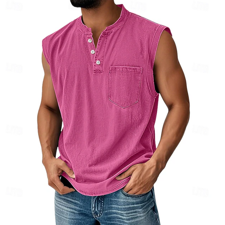 Gerald - Men's Sleeveless Vintage Style Shirt