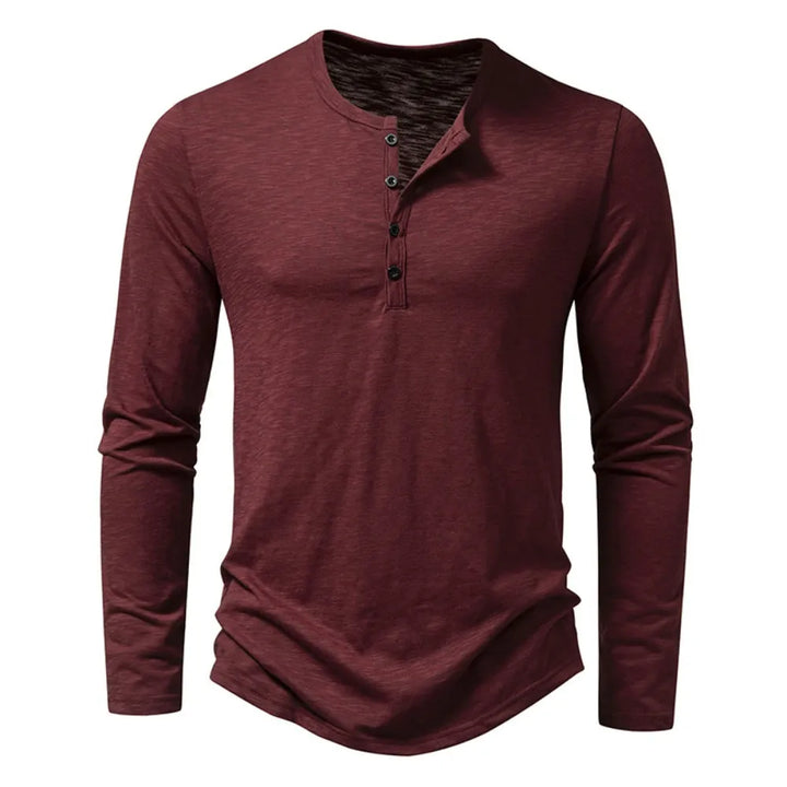 Chemise Henley classique à manches longues Dixon pour homme