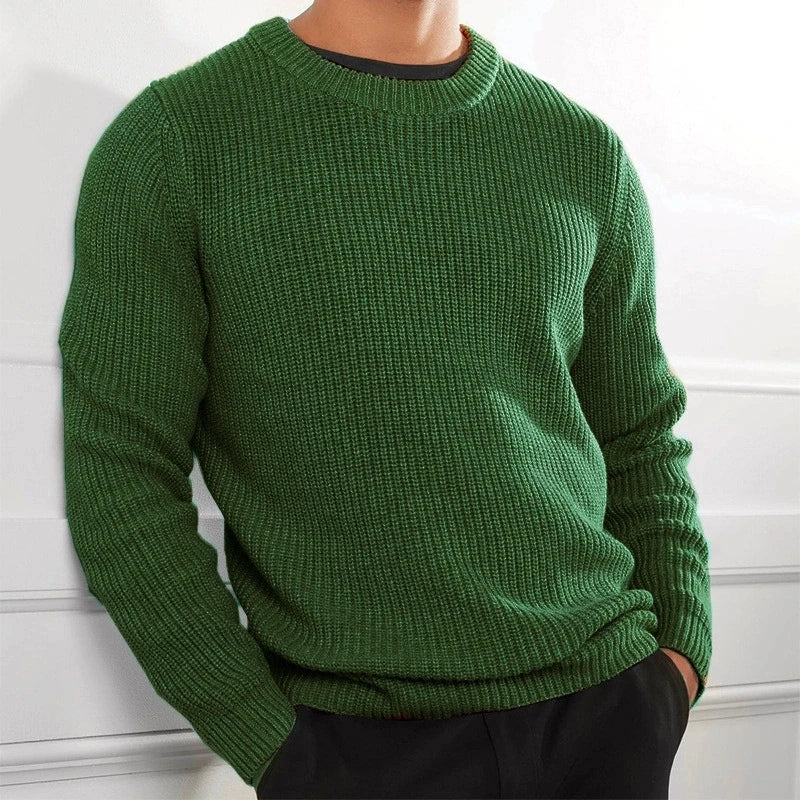 Men's Classic Knitted Jumper with Crew Neck