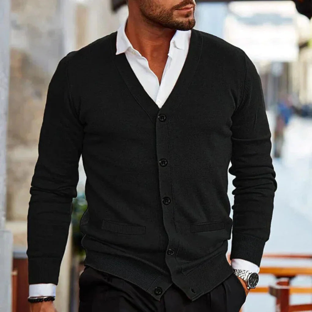 Cardigan da uomo in cotone dallo stile casual