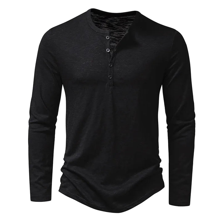 Chemise Henley classique à manches longues Dixon pour homme
