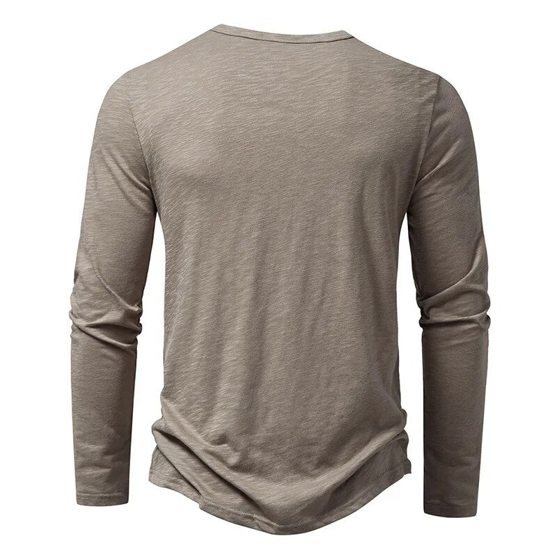 Chemise Henley classique à manches longues Dixon pour homme