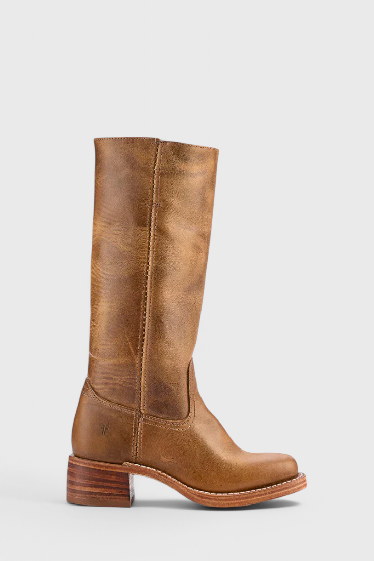 Ella - Bottes montantes en cuir à talons pour femme