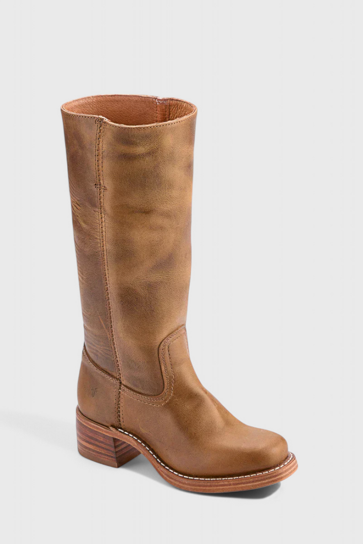 Ella - Bottes montantes en cuir à talons pour femme