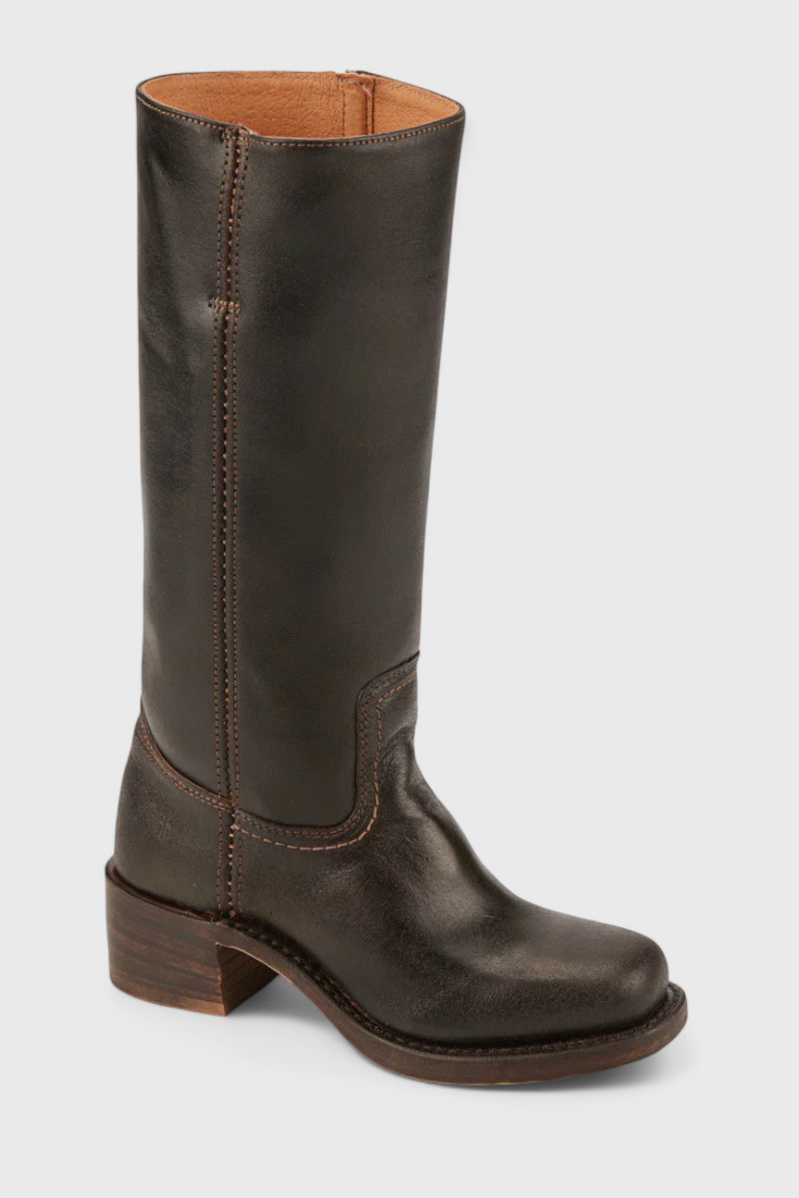 Ella - Bottes montantes en cuir à talons pour femme