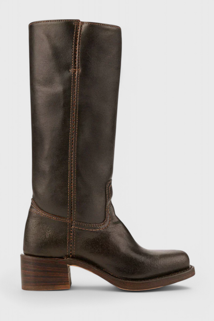 Ella - Bottes montantes en cuir à talons pour femme