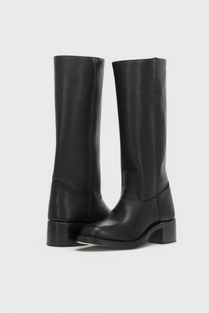 Ella - Bottes montantes en cuir à talons pour femme