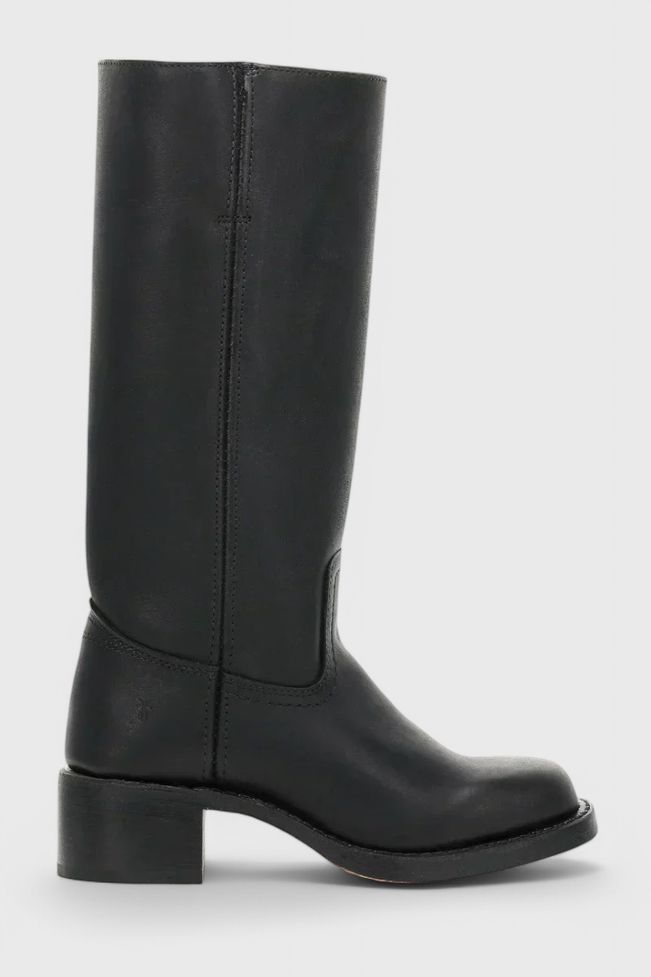 Ella - Bottes montantes en cuir à talons pour femme