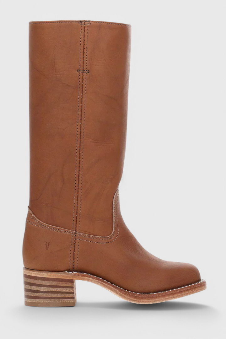 Ella - Bottes montantes en cuir à talons pour femme