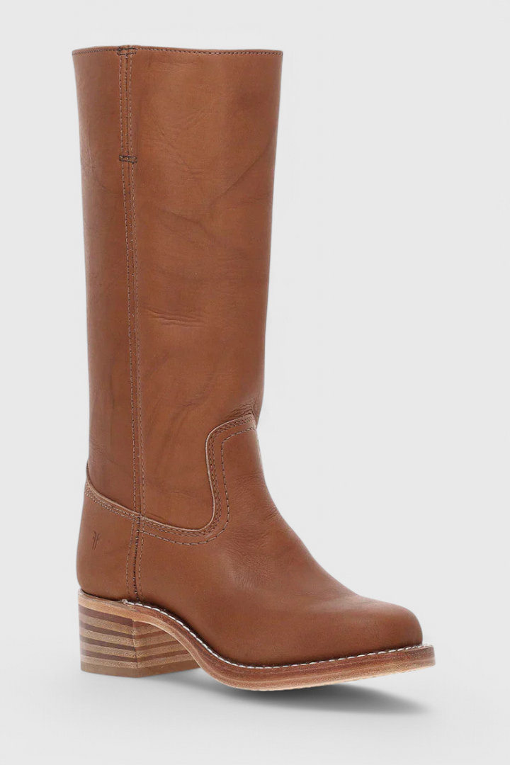 Ella - Bottes montantes en cuir à talons pour femme