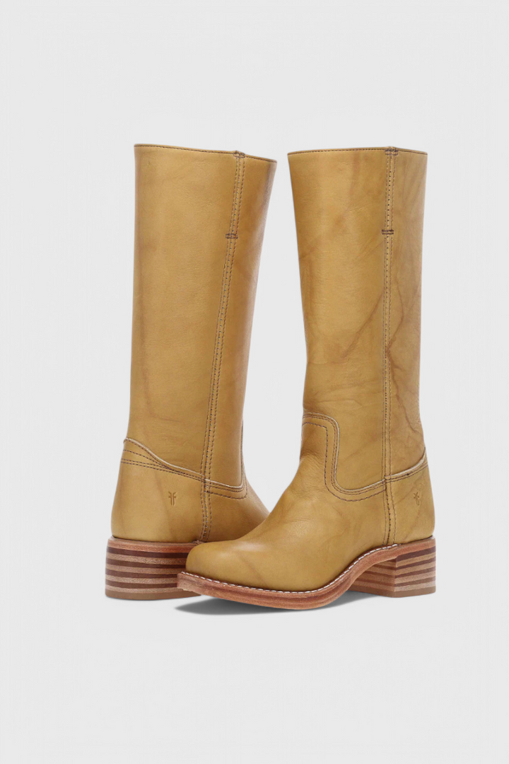 Ella - Bottes montantes en cuir à talons pour femme