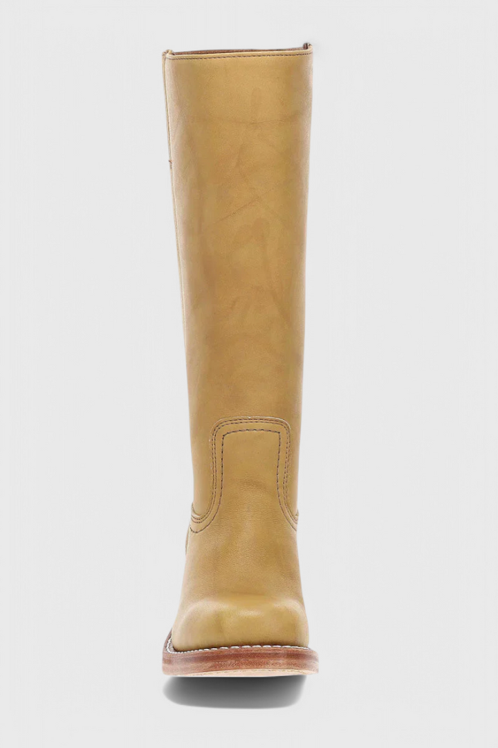 Ella - Bottes montantes en cuir à talons pour femme