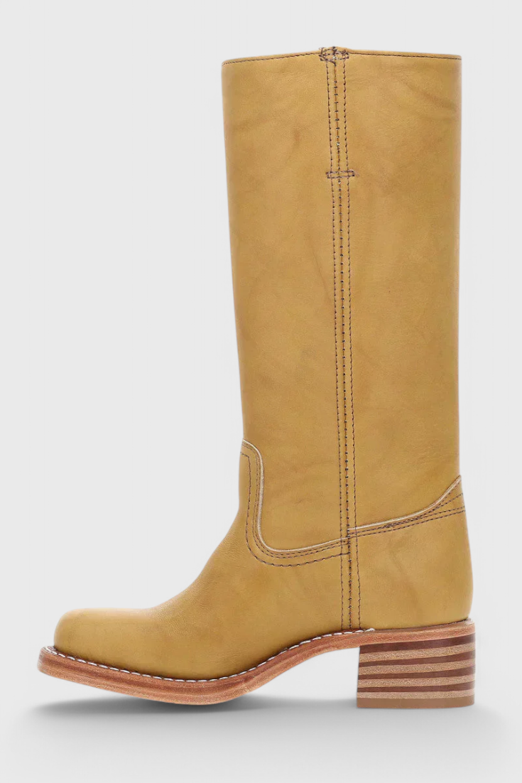 Ella - Bottes montantes en cuir à talons pour femme