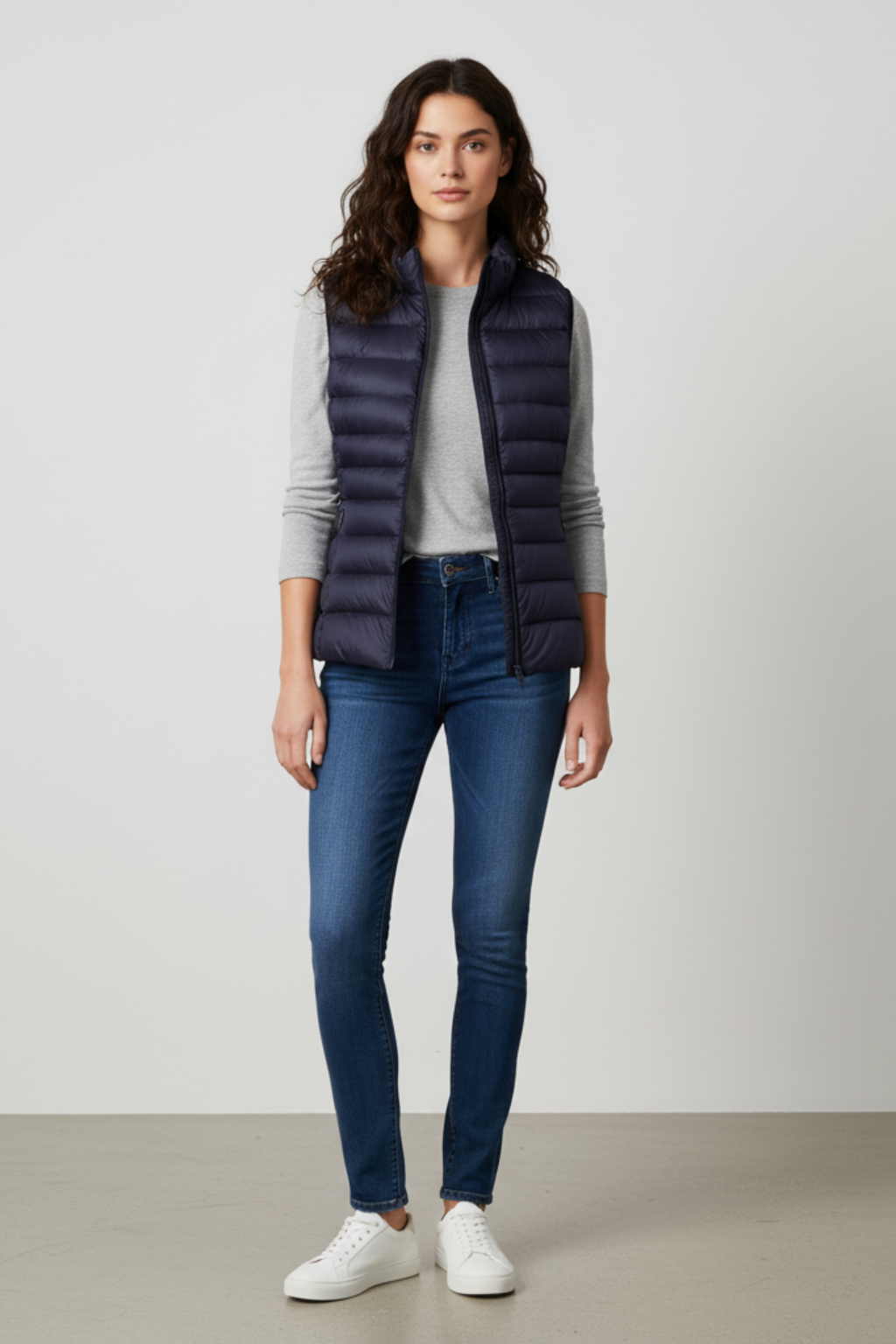 Gilet matelassé léger en duvet pour femme