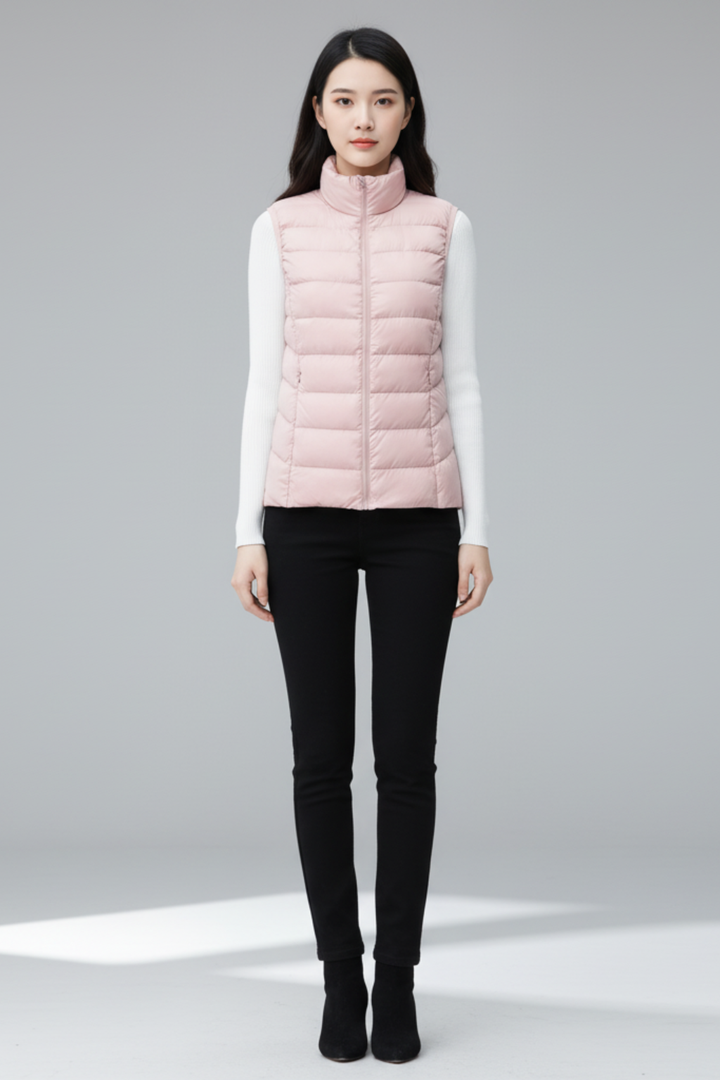 Gilet matelassé léger en duvet pour femme