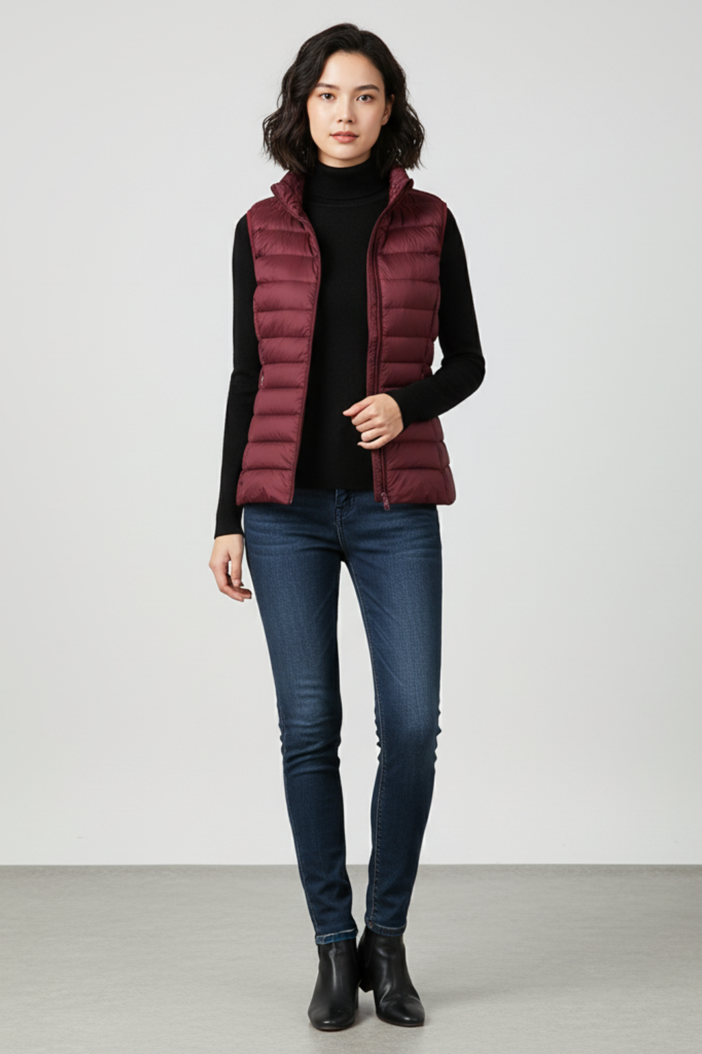 Gilet matelassé léger en duvet pour femme