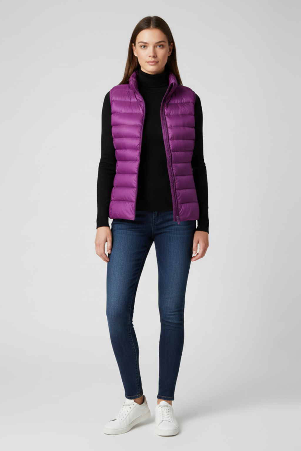 Gilet matelassé léger en duvet pour femme