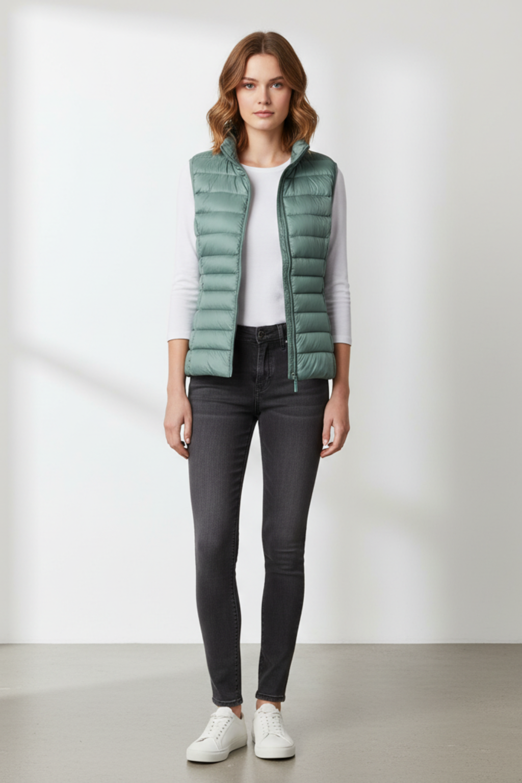 Gilet matelassé léger en duvet pour femme