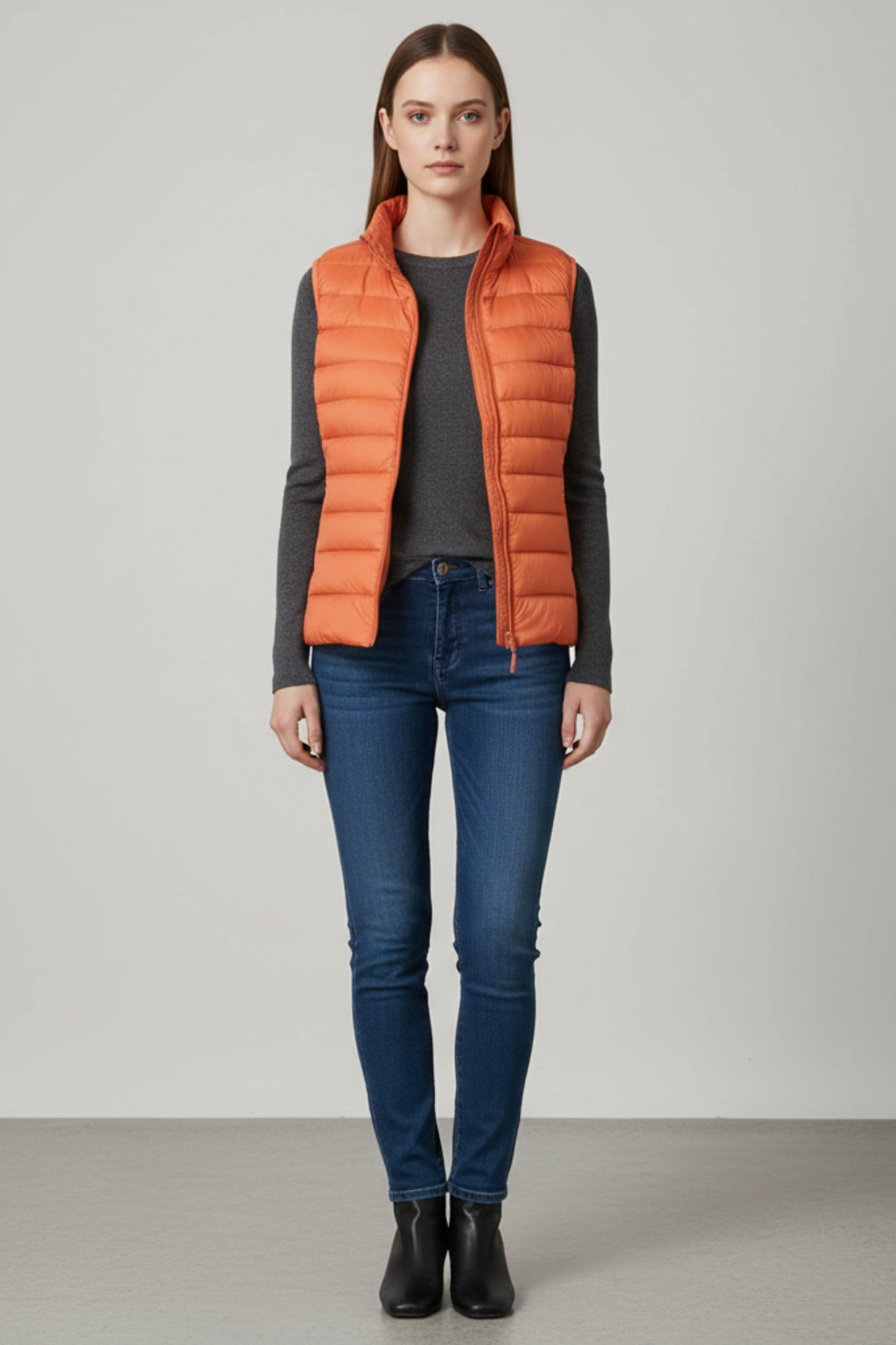 Gilet matelassé léger en duvet pour femme