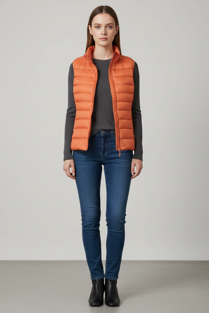 Gilet matelassé léger en duvet pour femme