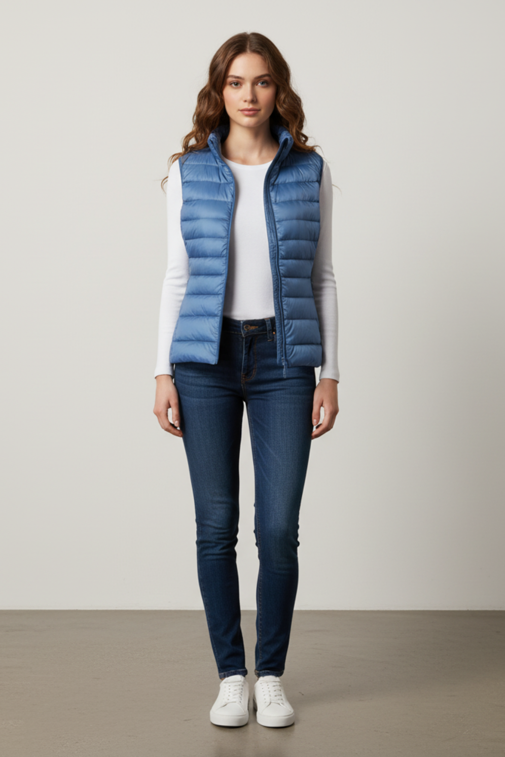 Gilet matelassé léger en duvet pour femme