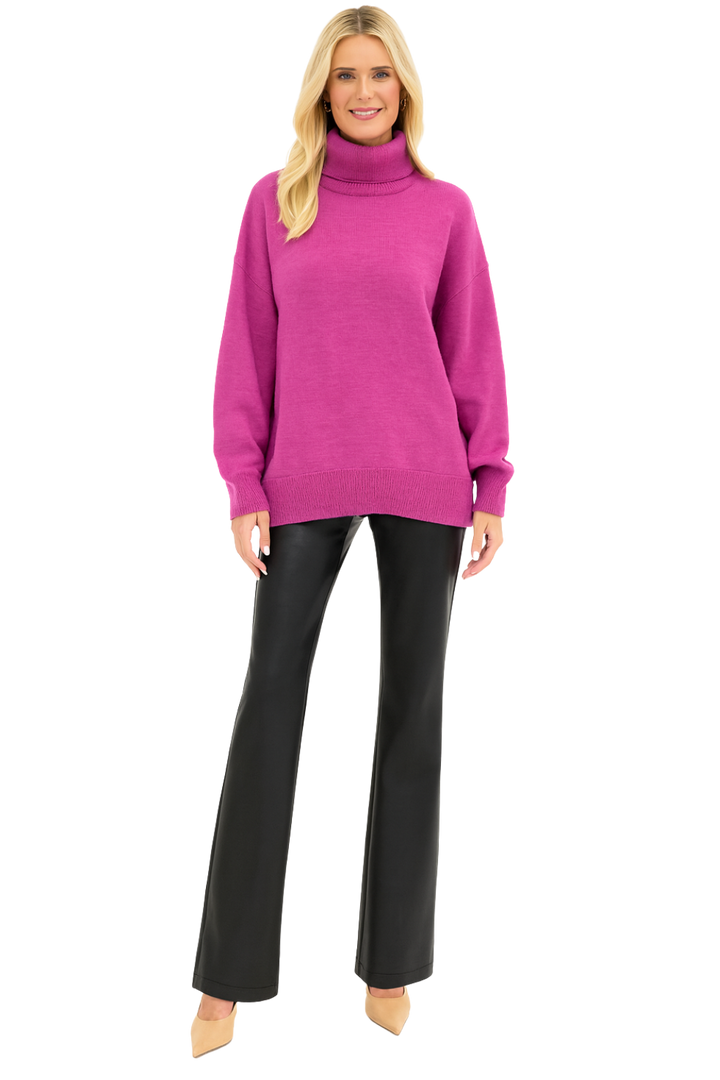 Γυναικείο πουλόβερ ζιβάγκο σε άνετη γραμμή