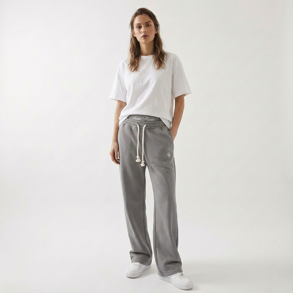 Άνετο unisex φαρδύ παντελόνι jogger με τσέπες