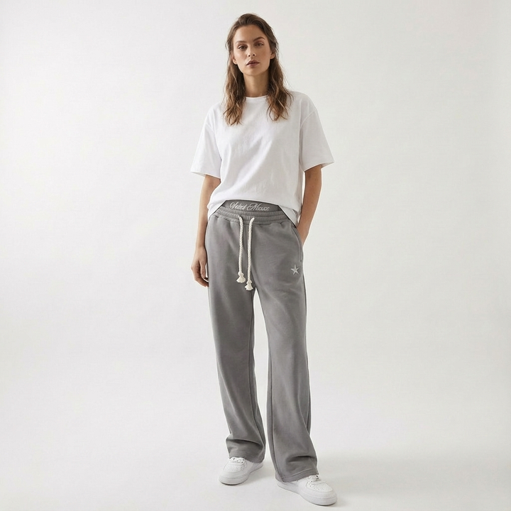 Άνετο unisex φαρδύ παντελόνι jogger με τσέπες