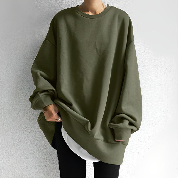Amelia - Women's Oversized Textured Cotton Sweater - photo 3
