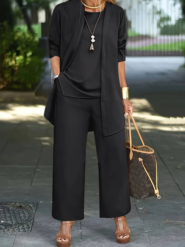 Conjunto de pantalón de tres piezas para mujer