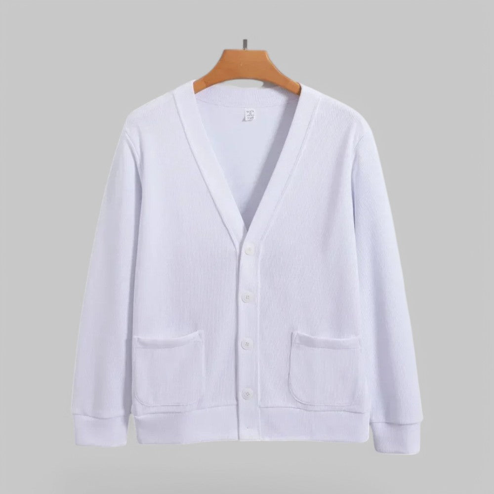Cardigan en laine Lisbon pour homme avec fermeture boutonnée sur le devant