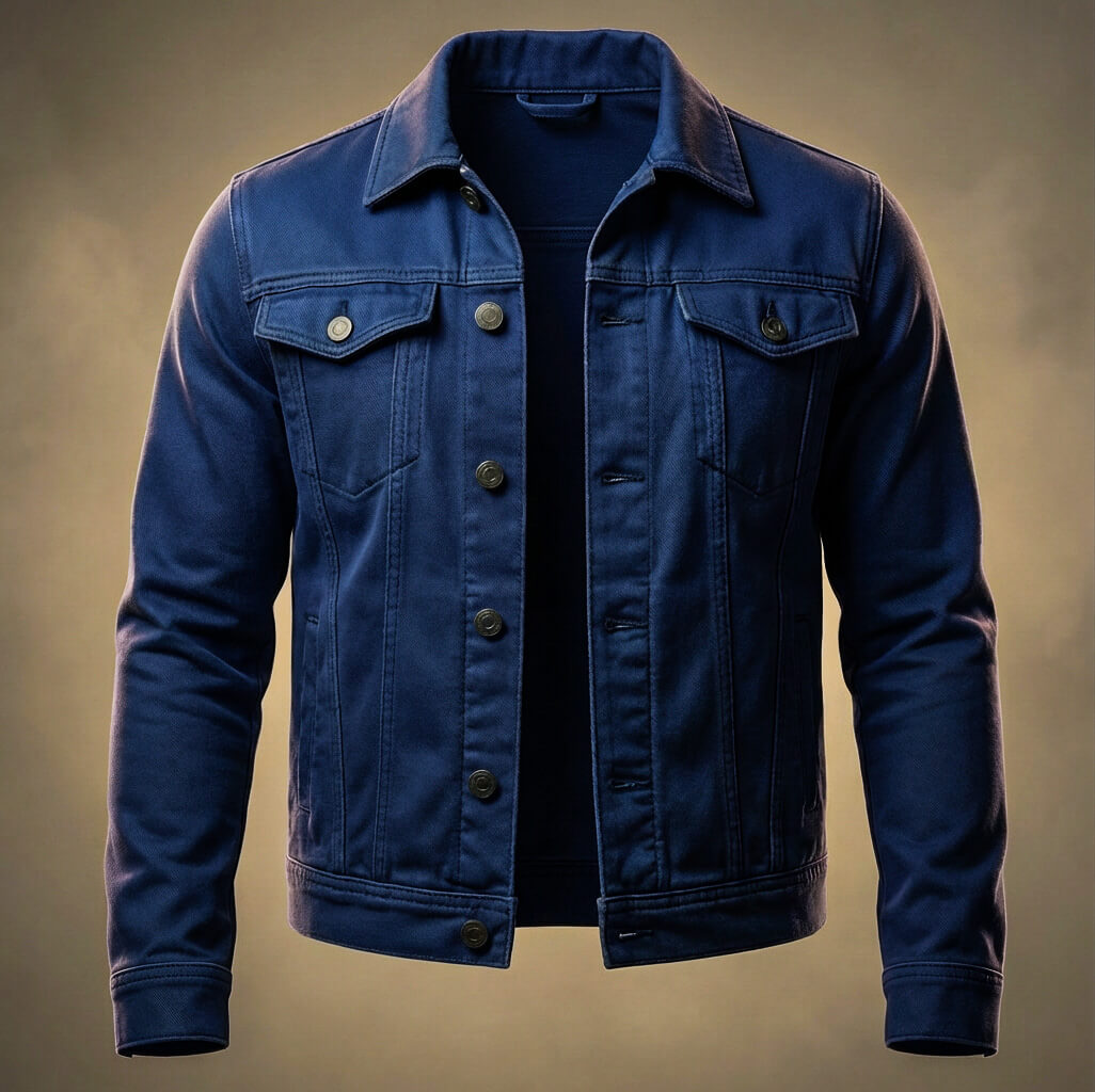 Brock Organic Denim Jacket with Pockets