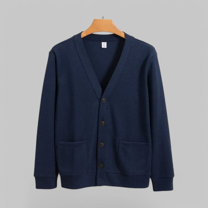 Cardigan en laine Lisbon pour homme avec fermeture boutonnée sur le devant
