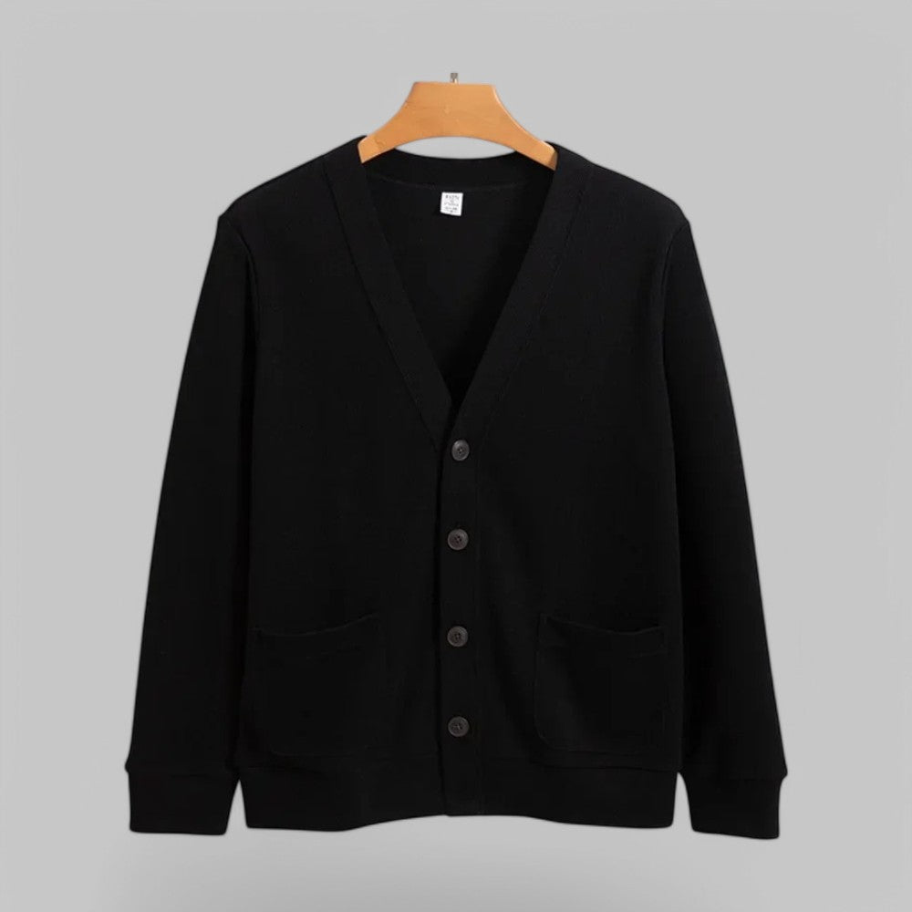 Cardigan en laine Lisbon pour homme avec fermeture boutonnée sur le devant