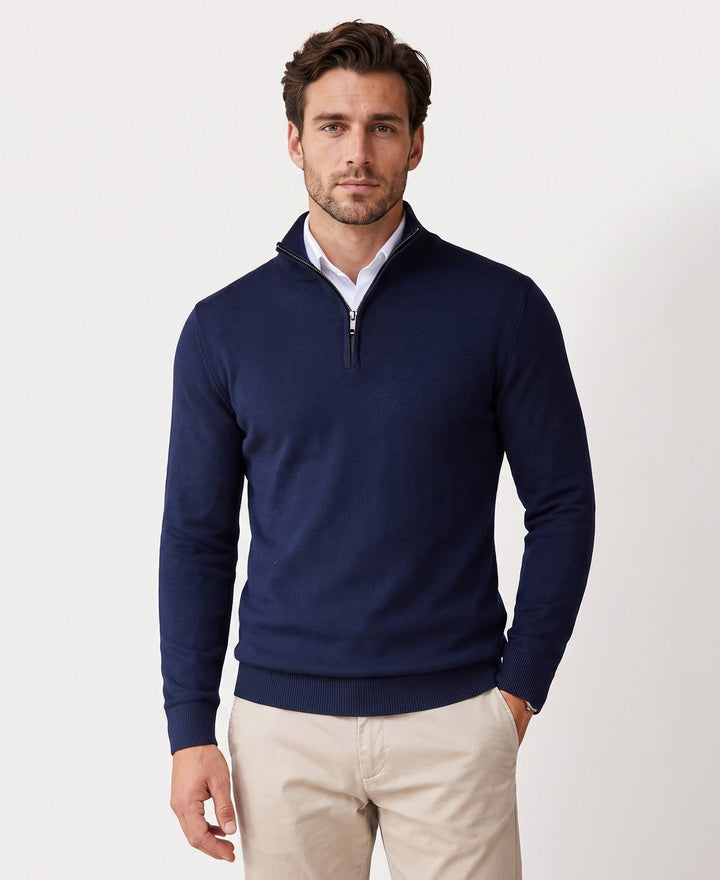 Men's Merino Quarter-Zip Jumper in a Soft Knit - photo 1