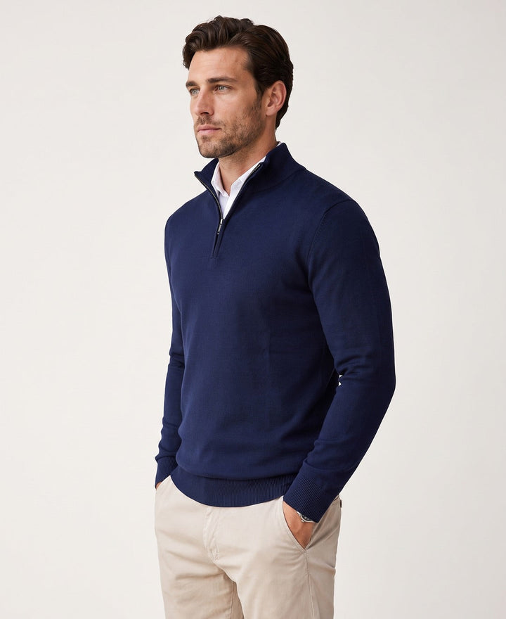 Men's Merino Quarter-Zip Jumper in a Soft Knit - photo 2