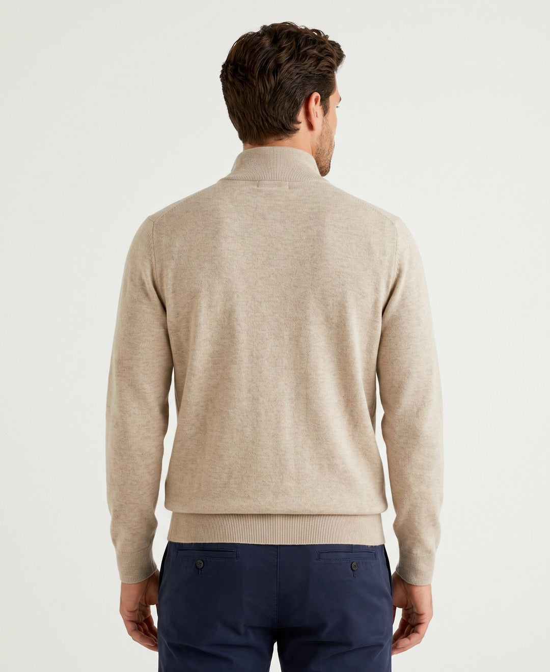 Men's Merino Quarter-Zip Jumper in a Soft Knit - photo 6