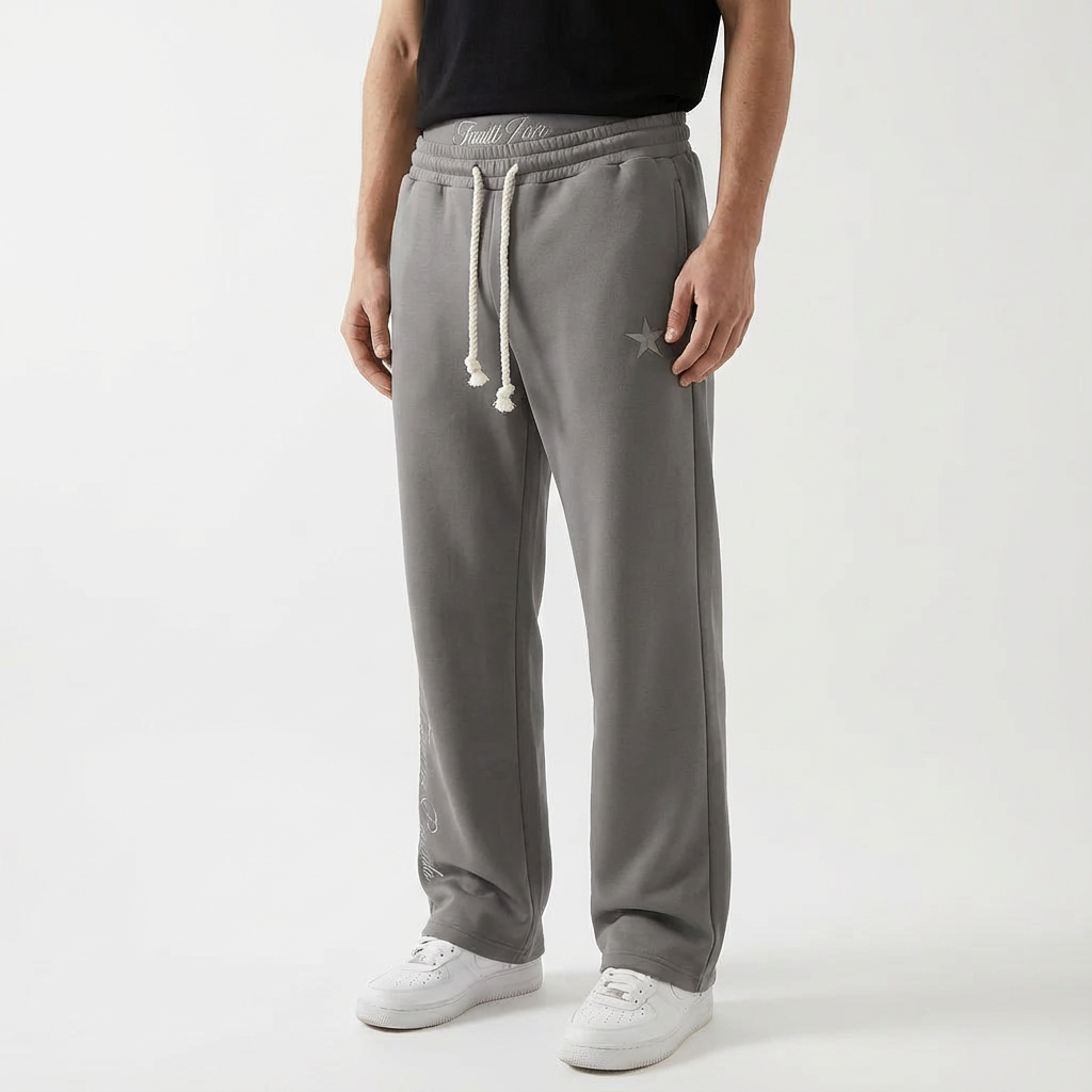 Άνετο unisex φαρδύ παντελόνι jogger με τσέπες