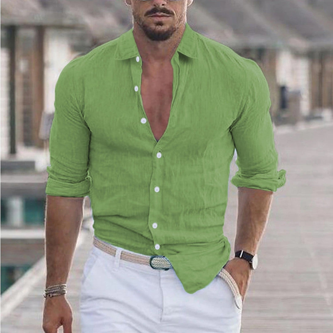 Chemise Homme Décontractée à Col Classique
