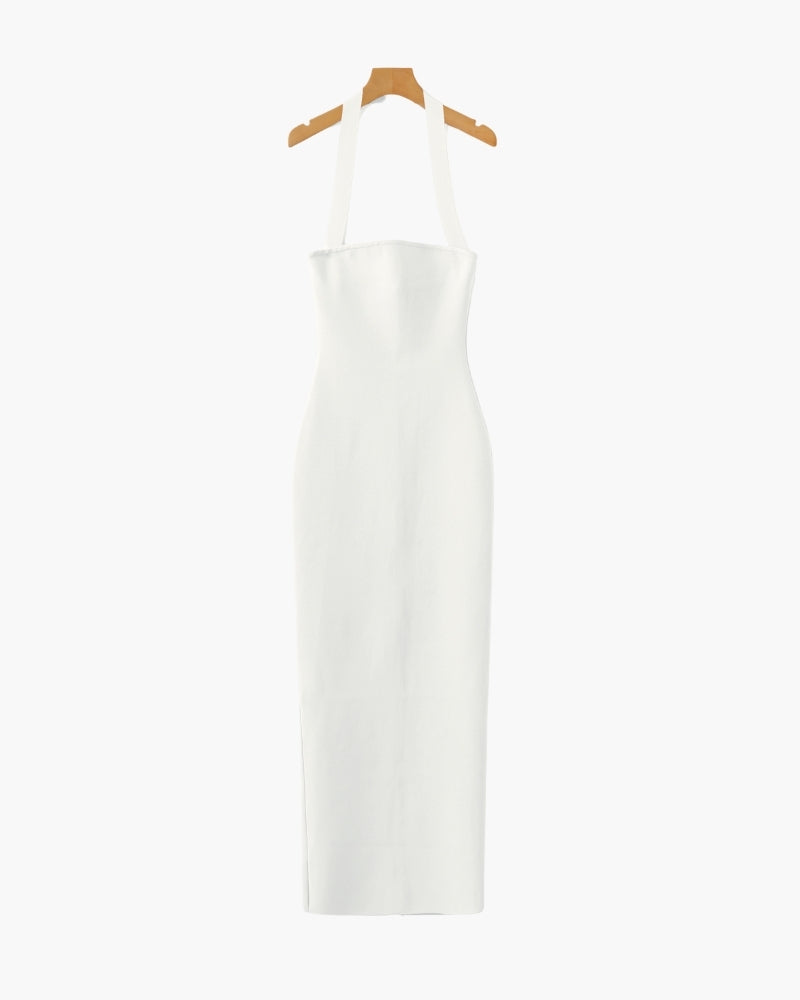 Women's Halter Neck Slim Fit Maxi Dress - photo 11
