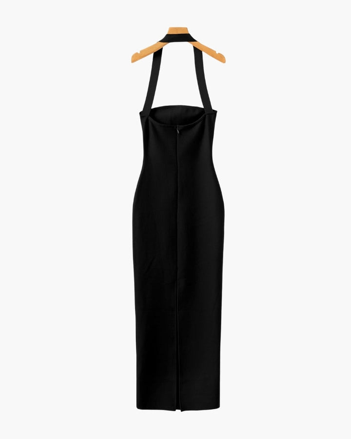 Women's Halter Neck Slim Fit Maxi Dress - photo 8