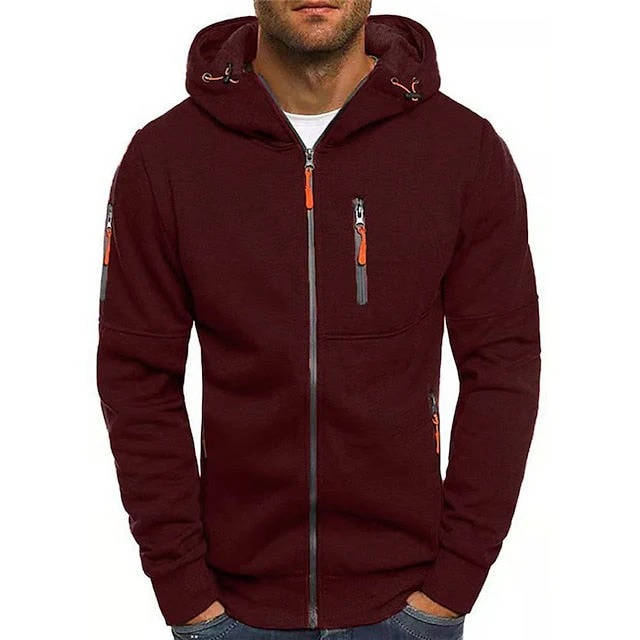Sweat à capuche pour homme entièrement zippé