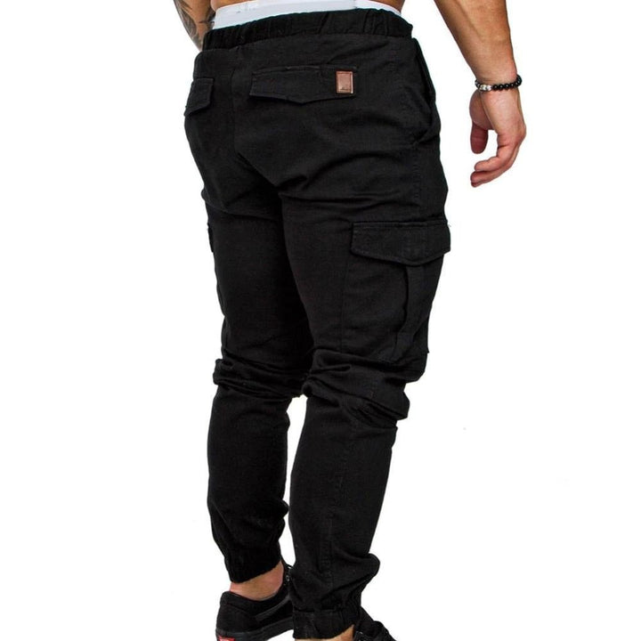Men's Tactical Cargo Jogger Pants with a Drawstring
