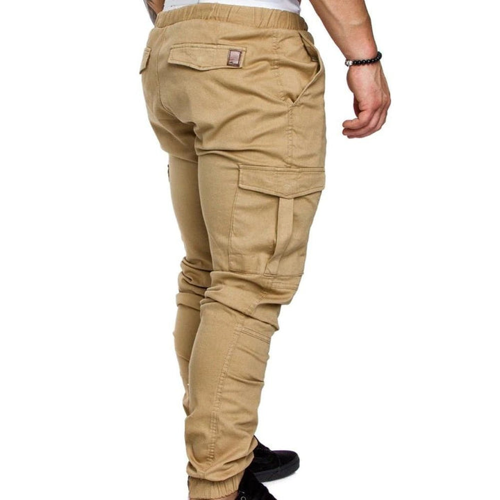 Men's Tactical Cargo Jogger Pants with a Drawstring