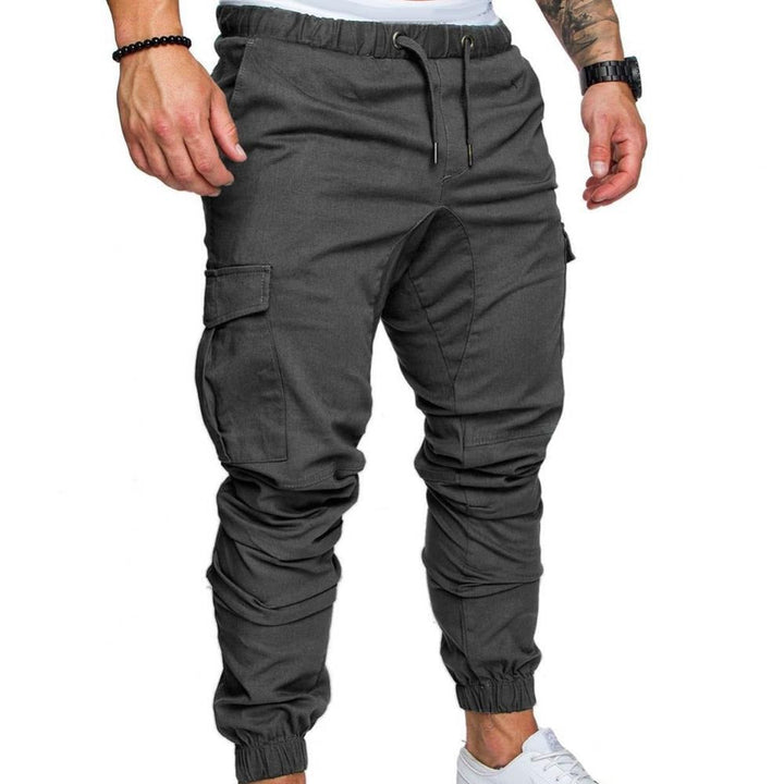 Men's Tactical Cargo Jogger Pants with a Drawstring