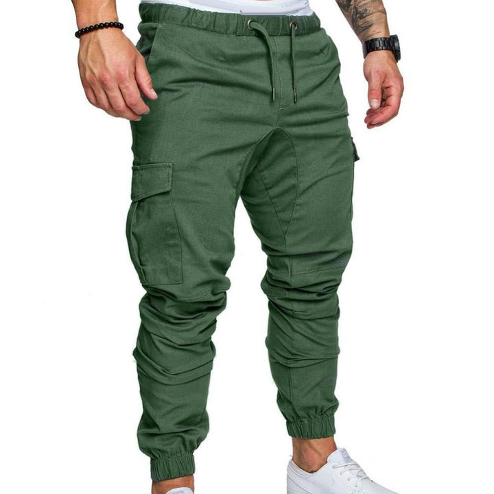 Men's Tactical Cargo Jogger Pants with a Drawstring