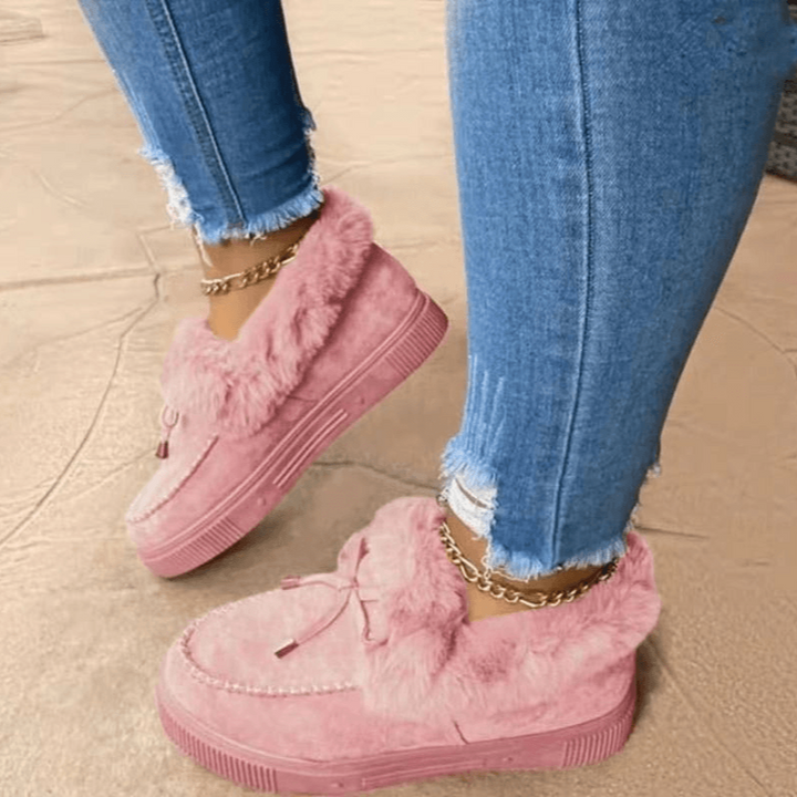 Analle - Zapatillas de casa de encaje antideslizantes para mujer