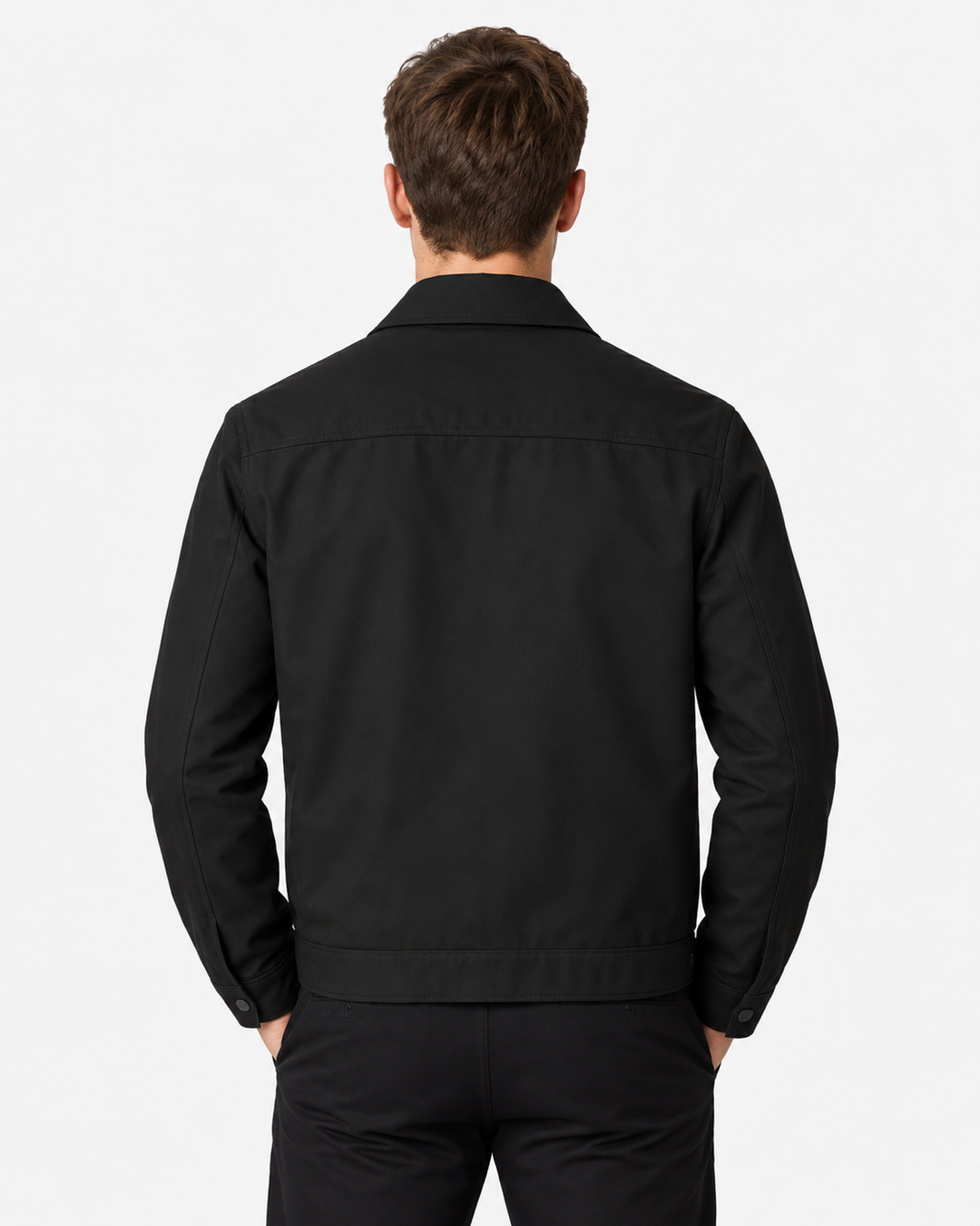 Men's Check-Lined Harrington Jacket with Zip - photo 3