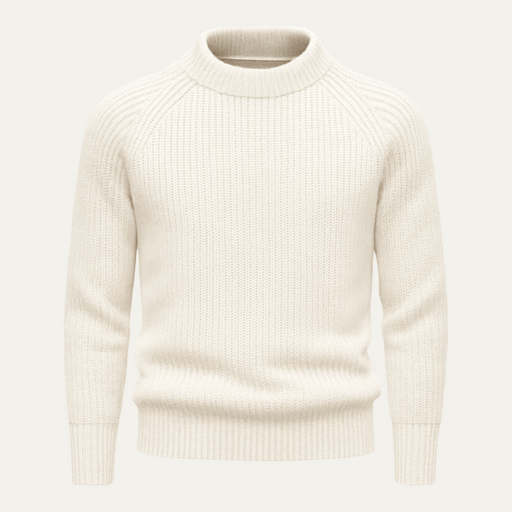 Men's Ribbed Knit Jumper with Crew Neck - photo 10